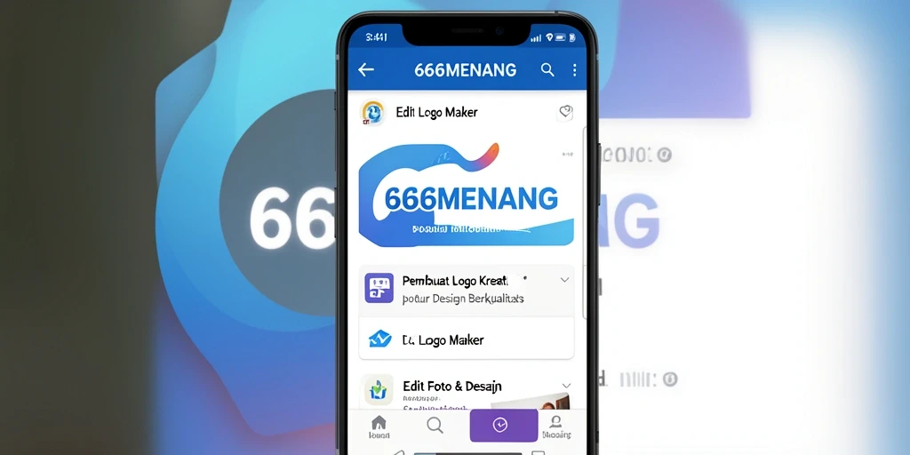 Tampilan antarmuka aplikasi 666MENANG untuk pembuatan logo yang user-friendly.