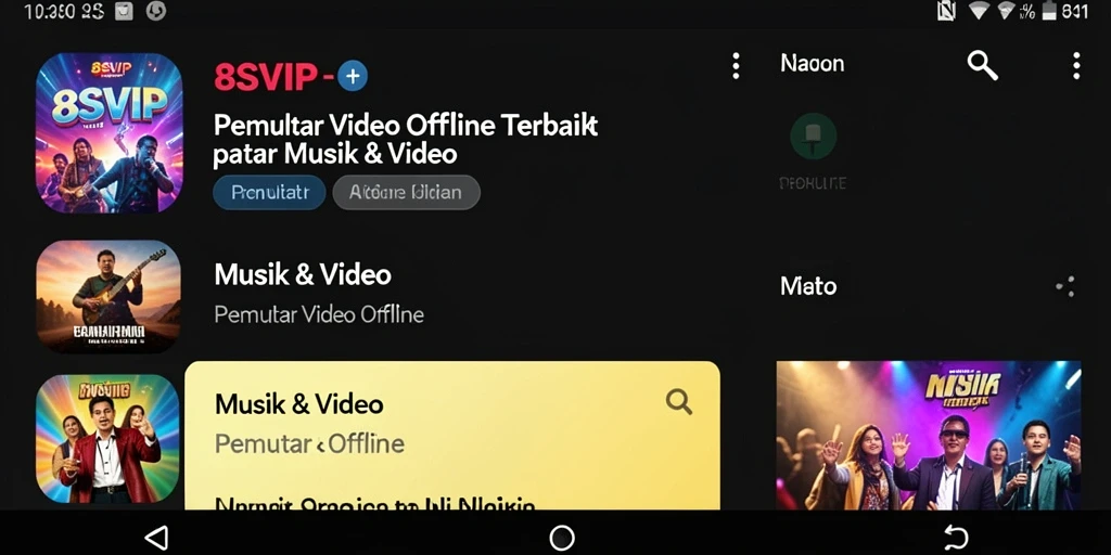 Antarmuka intuitif aplikasi Pemutar Video Offline 8SVIP.
