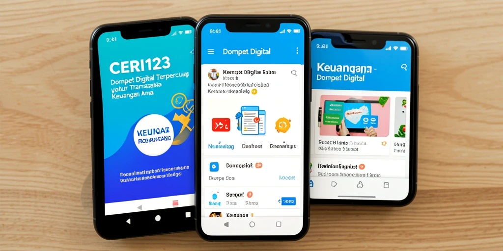Antarmuka CERI123 yang sederhana dan fungsional untuk dompet digital.