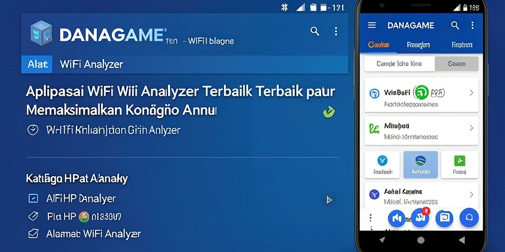 Antarmuka utama DANAGAME menampilkan analisis jaringan WiFi secara real-time.