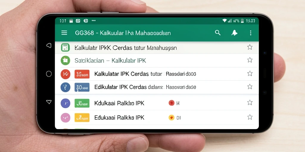 Tampilan antarmuka GG368 yang sederhana dan user-friendly.