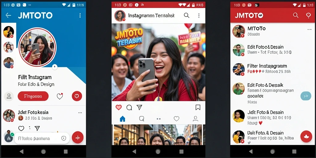 Antarmuka <strong>JMTOTO</strong> menampilkan beragam filter Instagram yang menarik.