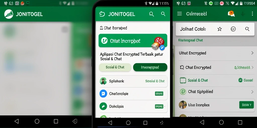 Antarmuka aplikasi JONITOGEL yang modern dan aman untuk chatting.