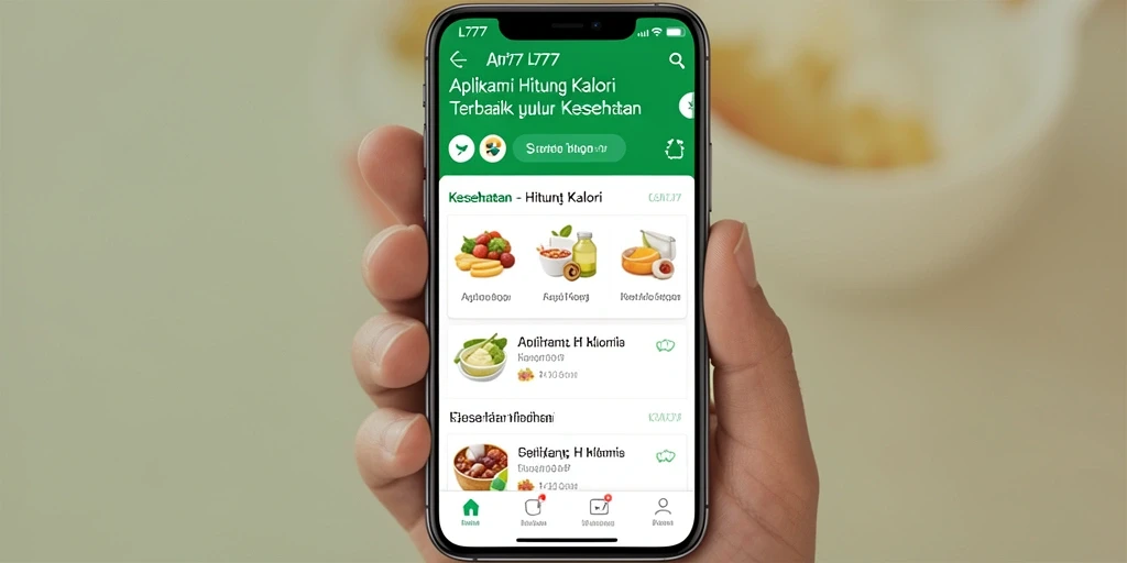 Antarmuka L777 yang intuitif untuk penghitungan kalori.