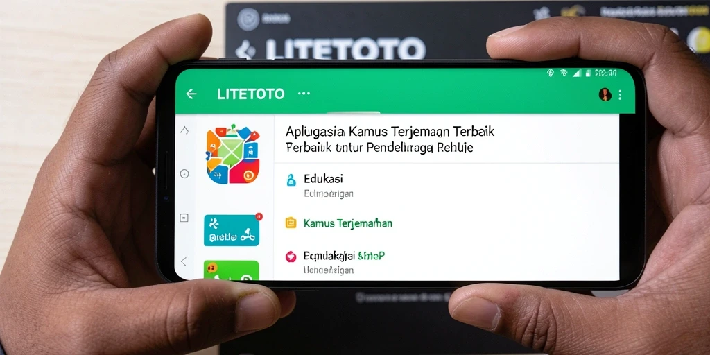 Antarmuka LITETOTO yang ramah pengguna untuk terjemahan bahasa.