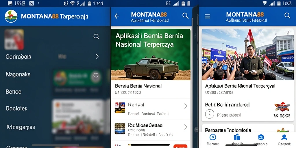 Tampilan utama MONTANA88 menampilkan berita terkini dan kategori berita yang beragam.