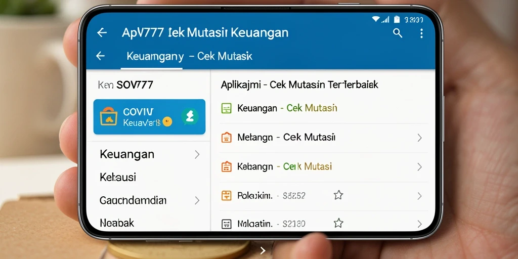 Antarmuka SOV777 menampilkan riwayat mutasi yang jelas dan informatif.