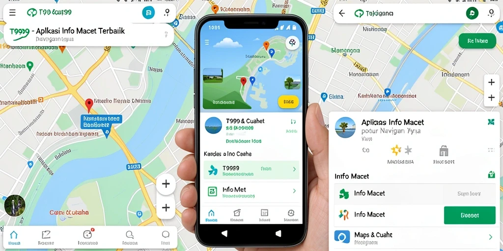 Antarmuka utama T9999 menunjukkan kondisi lalu lintas secara real-time.