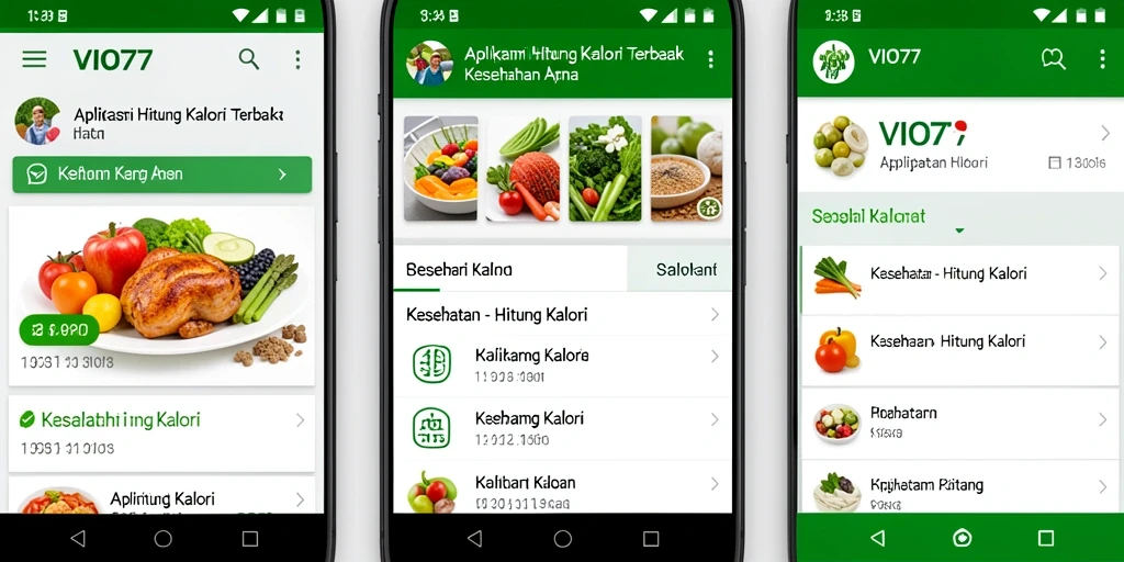 Antarmuka VIO77 menampilkan fitur Hitung Kalori yang mudah digunakan.