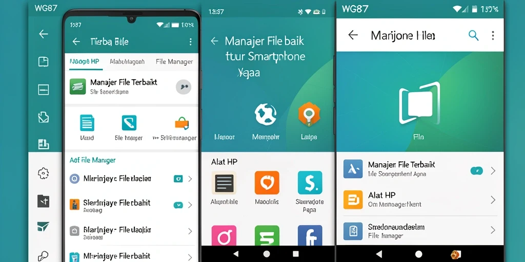 Tampilan antarmuka WG87 yang intuitif untuk pengelolaan file.