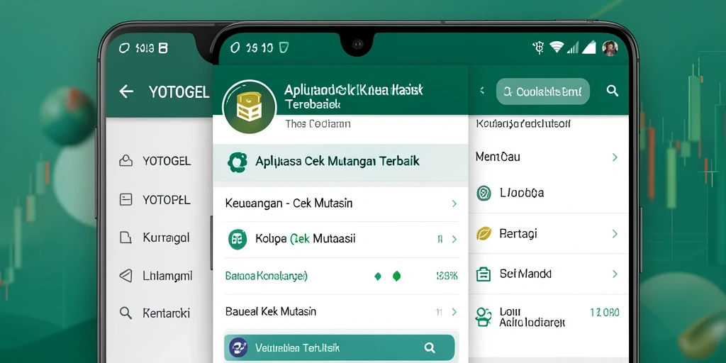 Tampilan antarmuka YOTOGEL untuk cek mutasi keuangan.