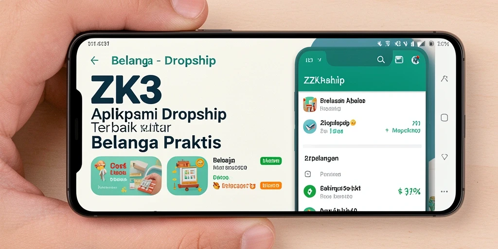 Tampilan antarmuka ZK3 yang intuitif untuk aplikasi Dropship.